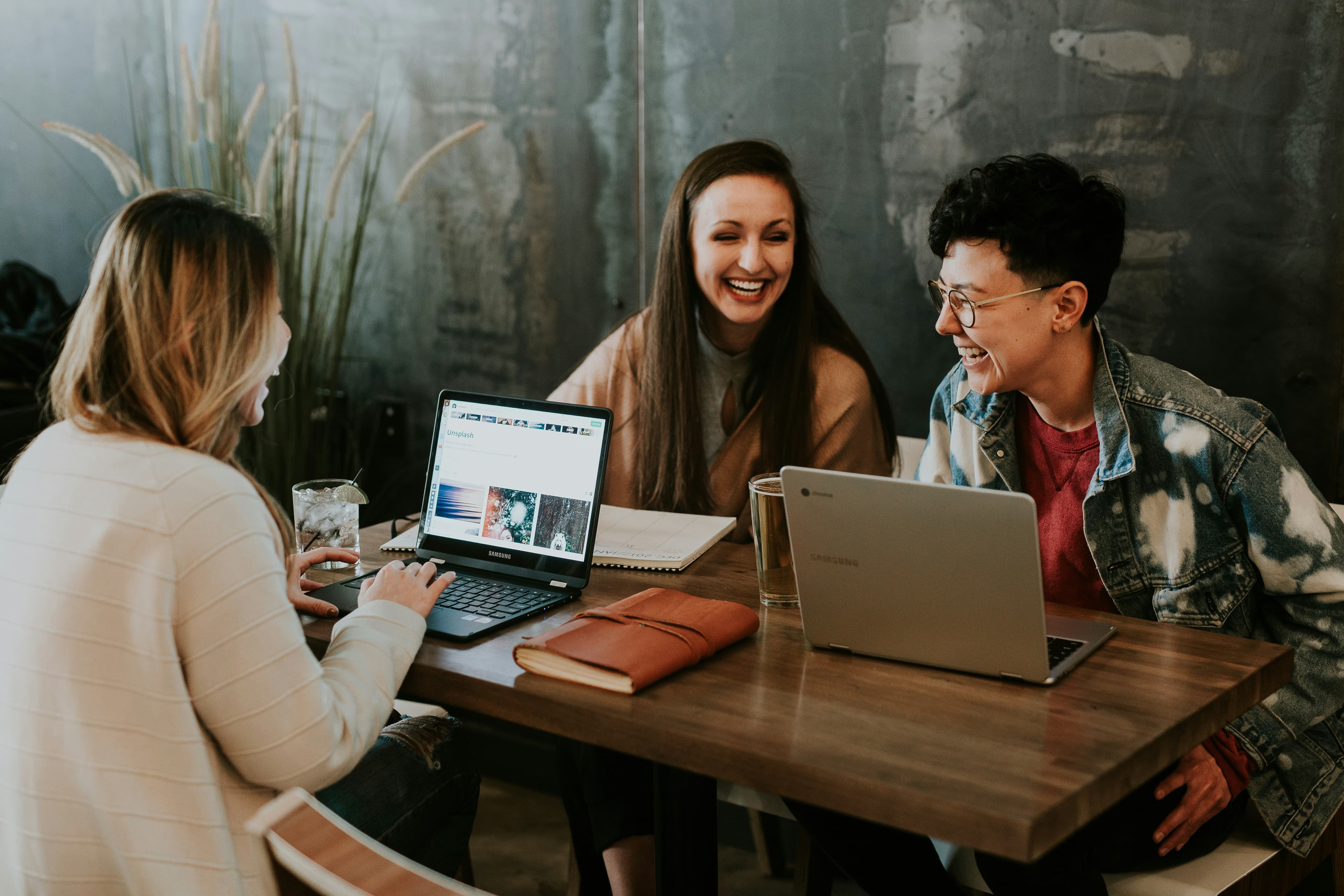 Professional team collaborating in a modern office environment